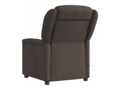 Best vidaxl Poltrona de massagens reclinável tecido -escuro Castanho