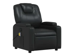 vidaxl Poltrona de massagens reclinável couro artificial^ Poltrona