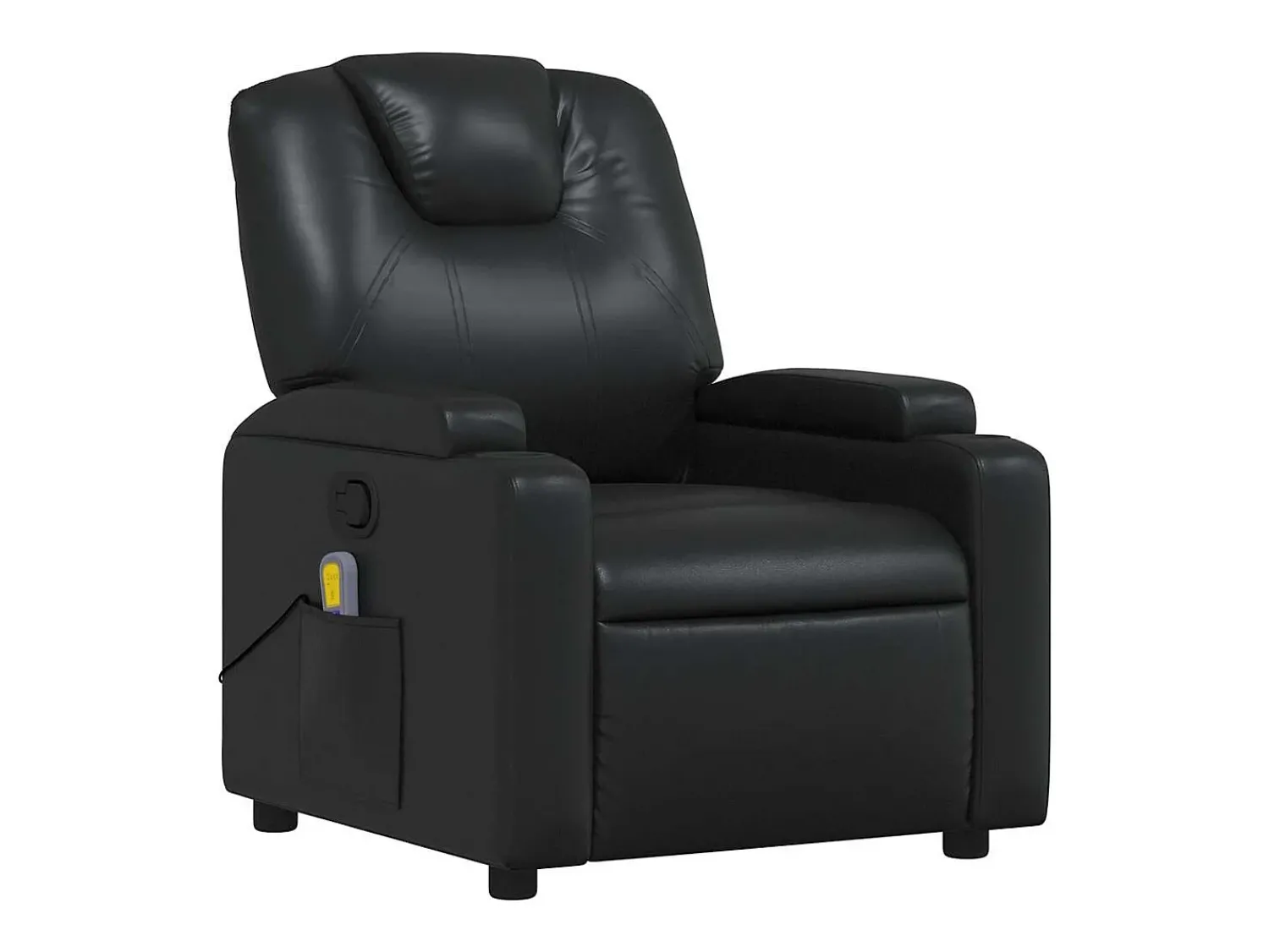 vidaxl Poltrona de massagens reclinável couro artificial^ Poltrona