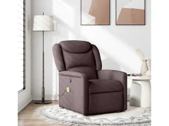 Poltrona| Poltrona de massagens reclinável tecido -escuro SHL606234 Castanho