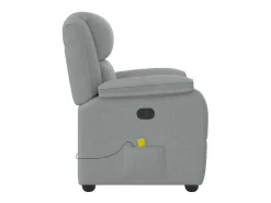 Poltrona|vidaxl Poltrona de massagens reclinável tecido -claro Cinzento