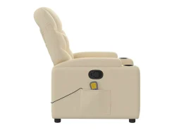 Poltrona* Poltrona de massagens reclinável tecido cor SHL466133 Creme