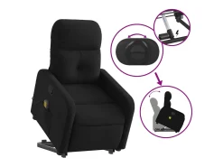 Poltrona| Poltrona de massagens reclinável elevatória tecido SHL147719 Preto