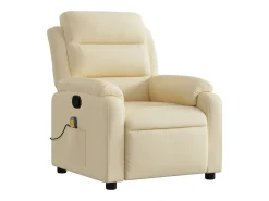 Poltrona| Poltrona de massagens reclinável tecido cor SHL553285 Creme