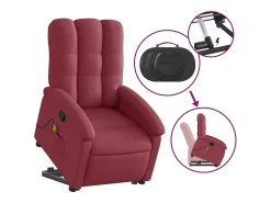 Poltrona| Poltrona de massagens reclin. elevatória tecido tinto SHL992427 Vermelho