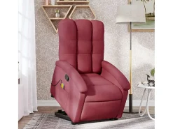 Poltrona| Poltrona de massagens reclin. elevatória tecido tinto SHL992427 Vermelho
