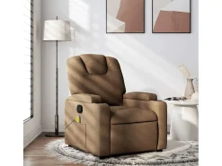 Poltrona* Poltrona de massagens reclinável tecido SHL16370 Castanho