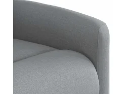 Poltrona*vidaxl Poltrona de massagens reclinável tecido -claro Cinzento