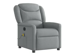 Poltrona*vidaxl Poltrona de massagens reclinável tecido -claro Cinzento
