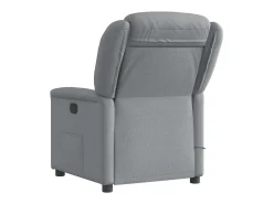 Poltrona*vidaxl Poltrona de massagens reclinável tecido -claro Cinzento