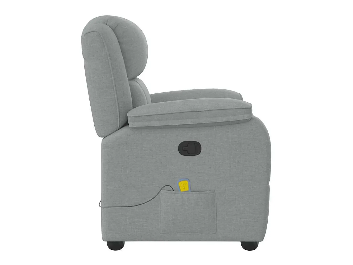 Poltrona* Poltrona de massagens reclinável tecido -claro SHL430608 Cinzento