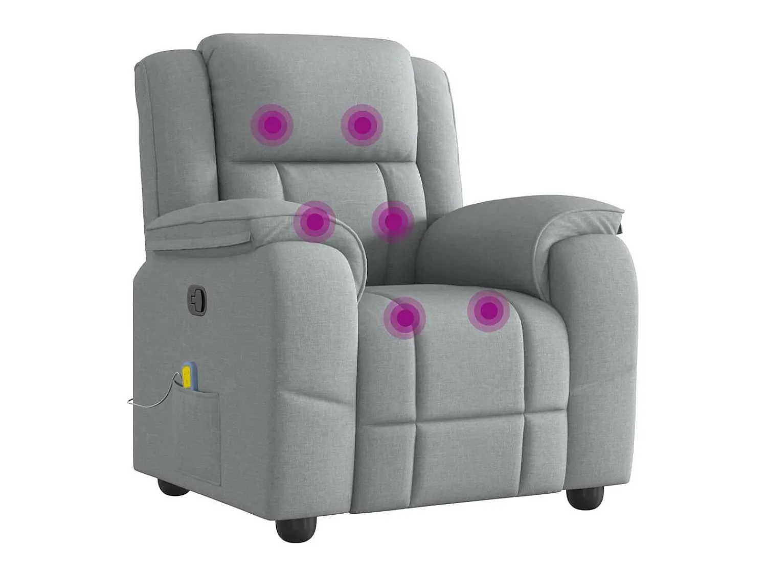 Poltrona* Poltrona de massagens reclinável tecido -claro SHL430608 Cinzento