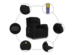 Poltrona de massagens reclinável tecido SHL602894^ Poltrona