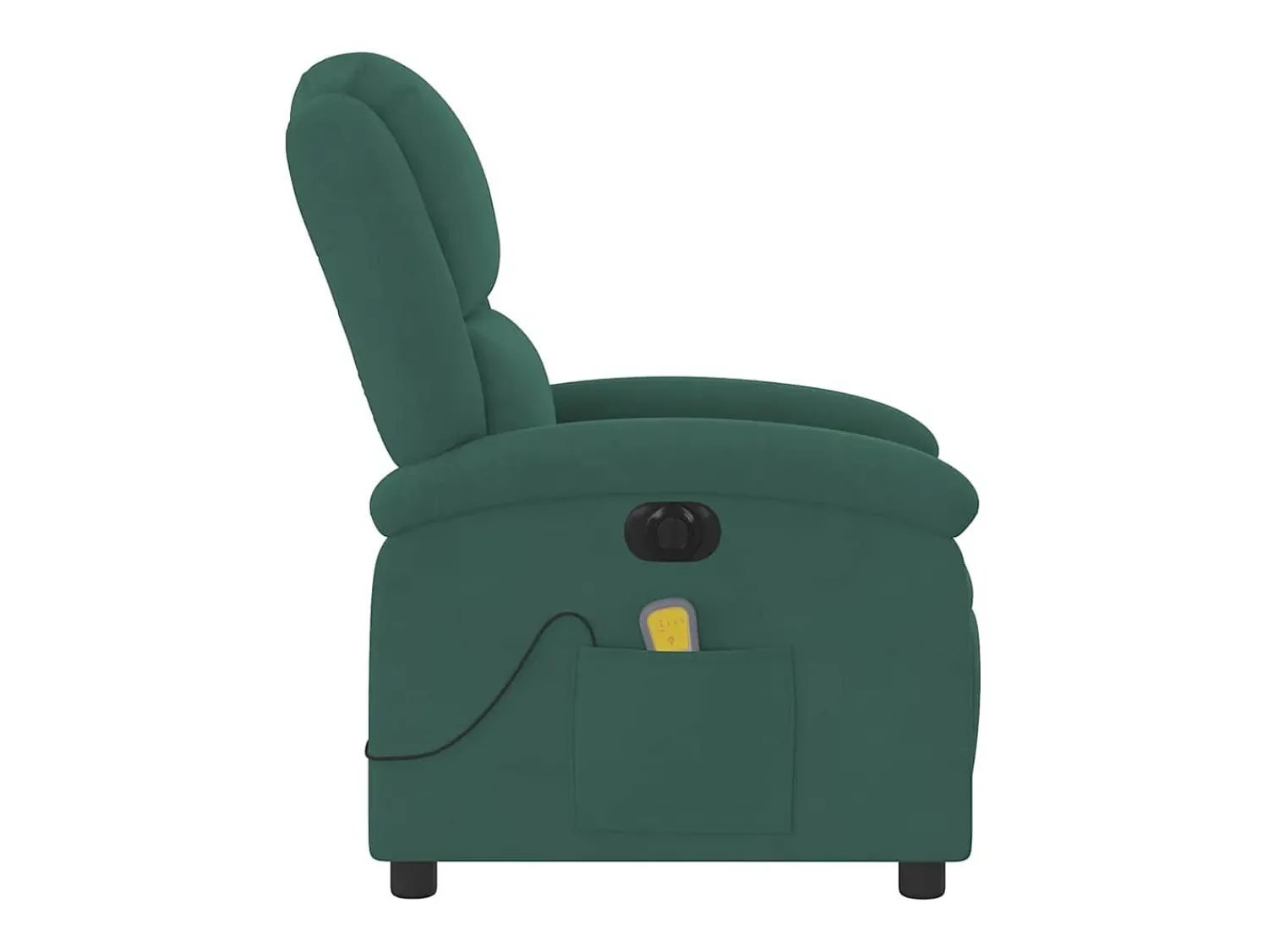 Poltrona| Poltrona de massagens reclinável elétrica veludo verde-escuro SHL994427 Verde pinho