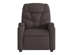 Poltrona|vidaxl Poltrona de massagens reclinável tecido castanho-escuro Castanho chocolate