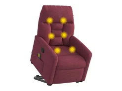 Poltrona* Poltrona de massagens reclin. elevatória tecido tinto SHL219765 Vermelho