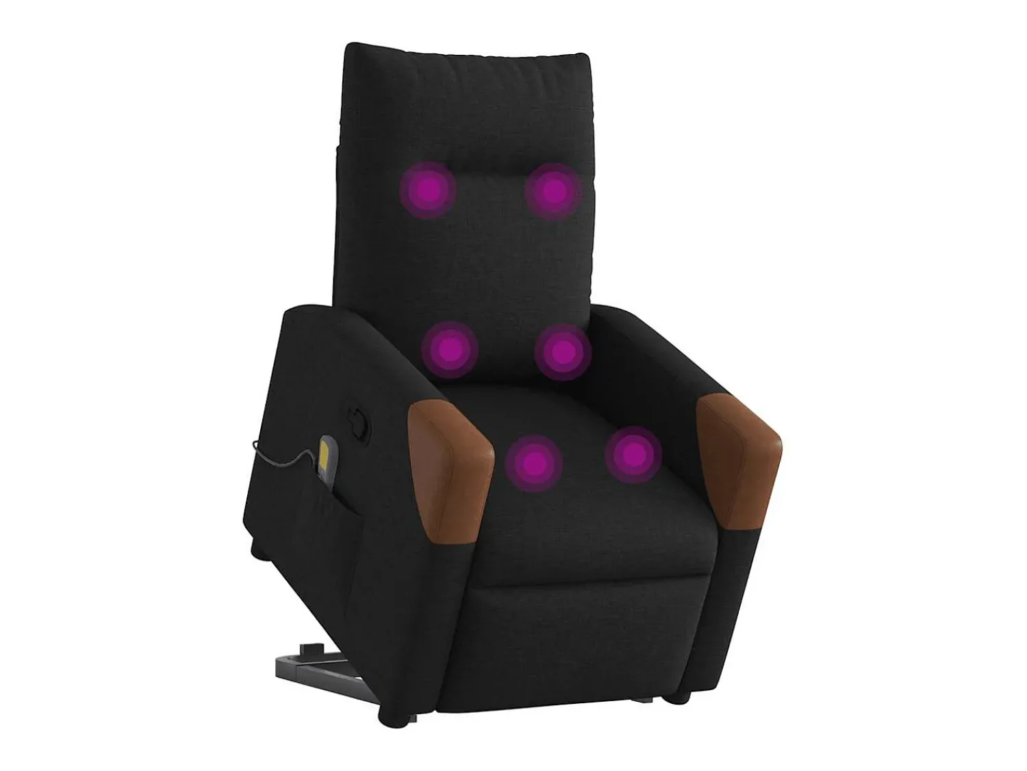 Poltrona* Poltrona de massagens reclinável elevatória tecido SHL823658 Preto