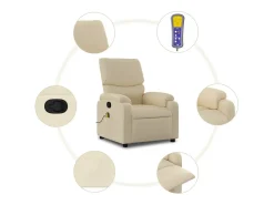 Poltrona de massagens reclinável tecido cor SHL692593^ Poltrona