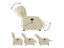 Poltrona de massagens reclinável tecido cor SHL692593^ Poltrona