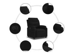 Sale Poltrona de massagens reclinável veludo SHL142227 Preto