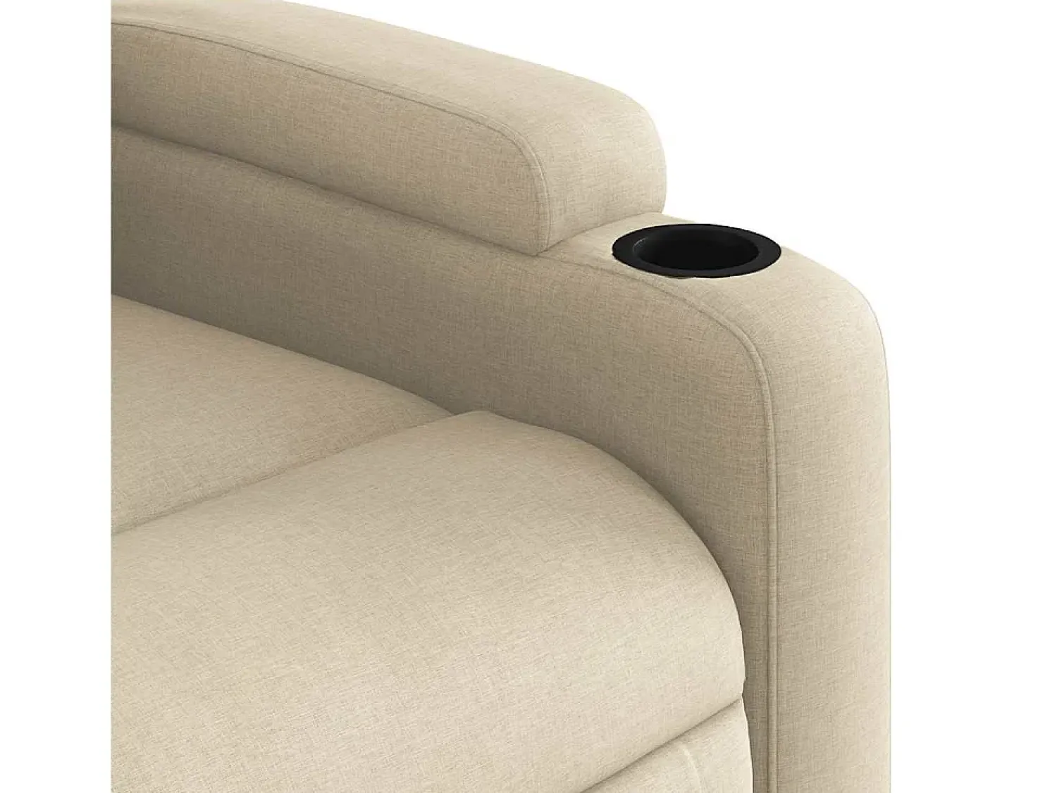 Poltrona*vidaxl Poltrona de massagens reclinável tecido cor Creme