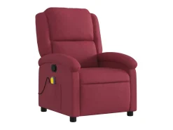 Poltrona de massagens reclinável tecido tinto SHL143363^ Poltrona