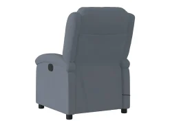 Poltrona*vidaxl Poltrona de massagens reclinável veludo -escuro Cinzento