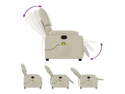 Poltrona de massagens reclinável couro artificial cor SHL244488^ Poltrona