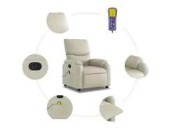 Poltrona de massagens reclinável couro artificial cor SHL244488^ Poltrona