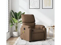 Best Poltrona de massagens reclinável tecido SHL105101 Castanho