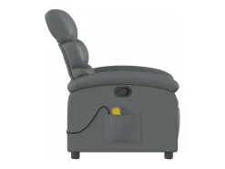 Poltrona* Poltrona de massagens reclinável couro artificial SHL701073 Cinzento