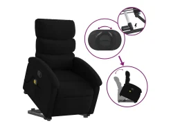 Poltrona* Poltrona de massagens reclinável elevatória tecido SHL210507 Preto