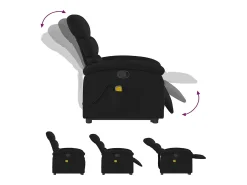 Poltrona* Poltrona de massagens reclinável elevatória tecido SHL210507 Preto