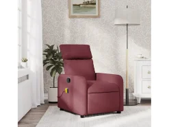 Poltrona| Poltrona de massagens reclinável tecido tinto SHL742077 Vermelho