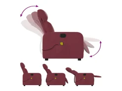 Poltrona| Poltrona de massagens reclinável tecido tinto SHL742077 Vermelho