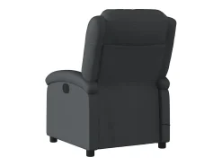 Poltrona|vidaxl Poltrona de massagens reclinável couro genuíno Preto