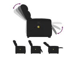 Poltrona* Poltrona de massagens reclinável elevatória tecido SHL287462 Preto
