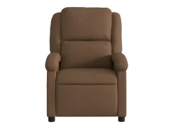 Poltrona de massagens reclinável tecido SHL295549 Castanho
