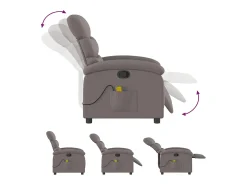 Online Poltrona de massagens reclinável tecido cinzento-acastanhado SHL850249 Taupe