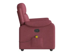 Best Poltrona de massagens reclinável tecido tinto SHL100143 Vermelho