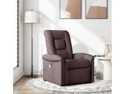 Poltrona de massagens reclinável tecido -escuro SHL13230^ Poltrona