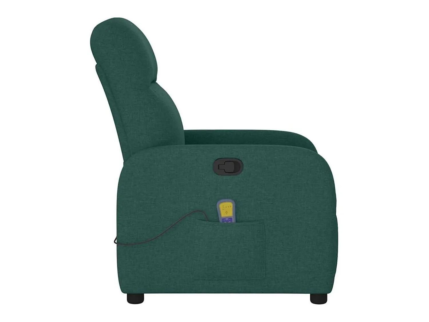 vidaxl Poltrona de massagens reclinável tecido -escuro^ Poltrona