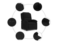 vidaxl Poltrona de massagens reclinável veludo^ Poltrona