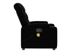 Poltrona*vidaxl Poltrona de massagens reclinável tecido Preto