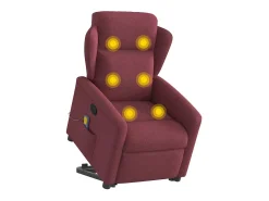 Poltrona de massagens reclin. elevatória tecido tinto SHL69840^ Poltrona