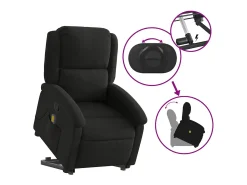Poltrona| Poltrona de massagens reclinável elevatória tecido SHL55022 Preto
