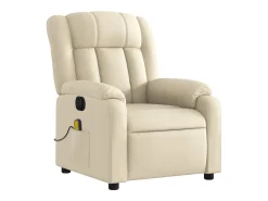 Poltrona| Poltrona de massagens reclinável elétrica tecido SHL377613 Creme