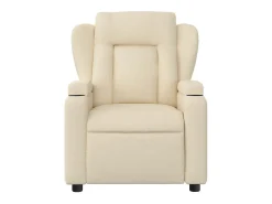 Clearance Poltrona de massagens reclinável tecido cor SHL39763 Creme