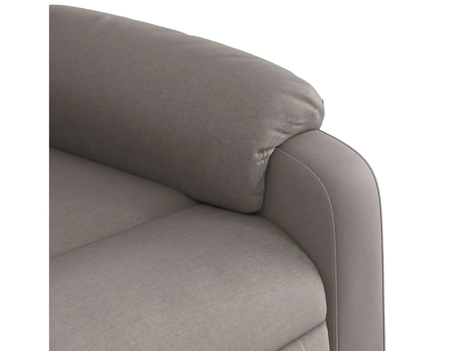 Discount vidaxl Poltrona de massagens reclinável tecido cinzento-acastanhado Taupe