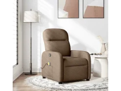 Poltrona| Poltrona de massagens reclinável tecido SHL868455 Castanho
